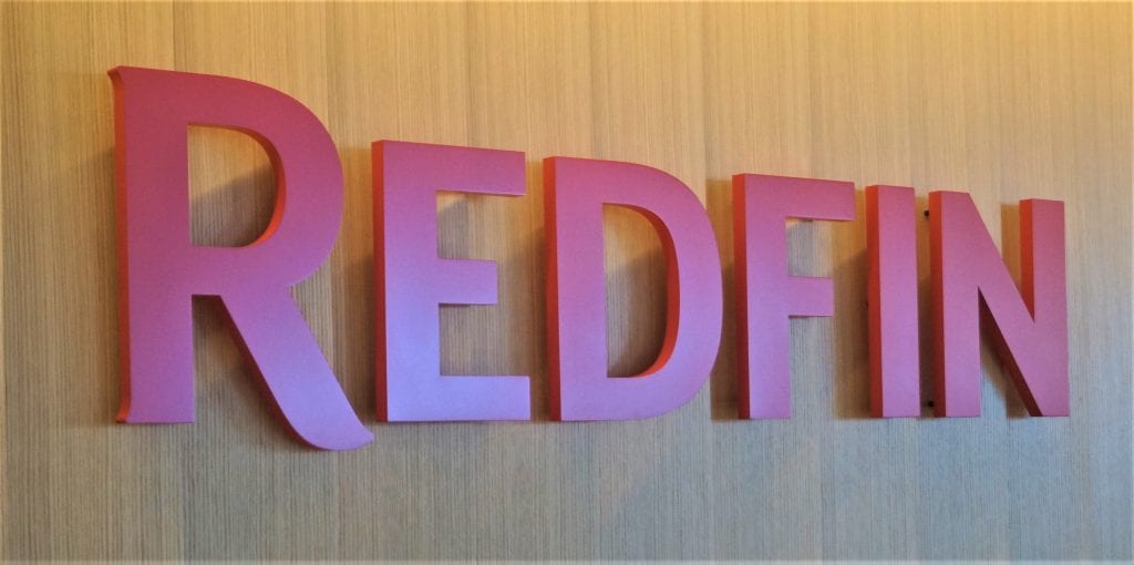 a Redfin  sign